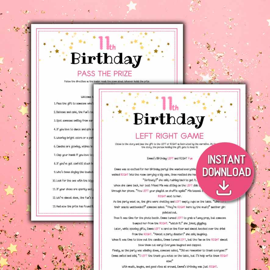 11TH BIRTHDAY PARTY GAMES PRINTABLE - Image 8