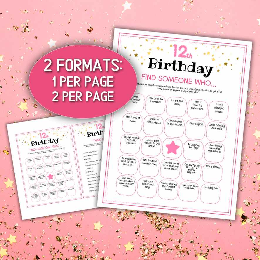 12TH BIRTHDAY GAMES PRINTABLE - Image 7
