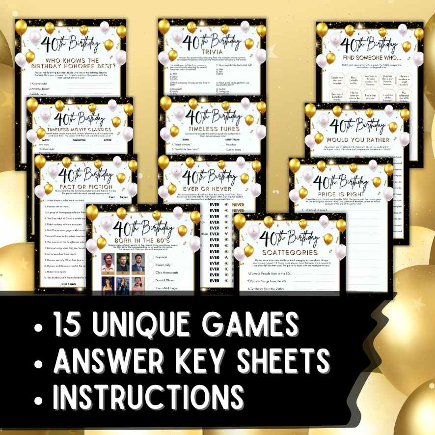 40TH BIRTHDAY GAMES BUNDLE - Image 3