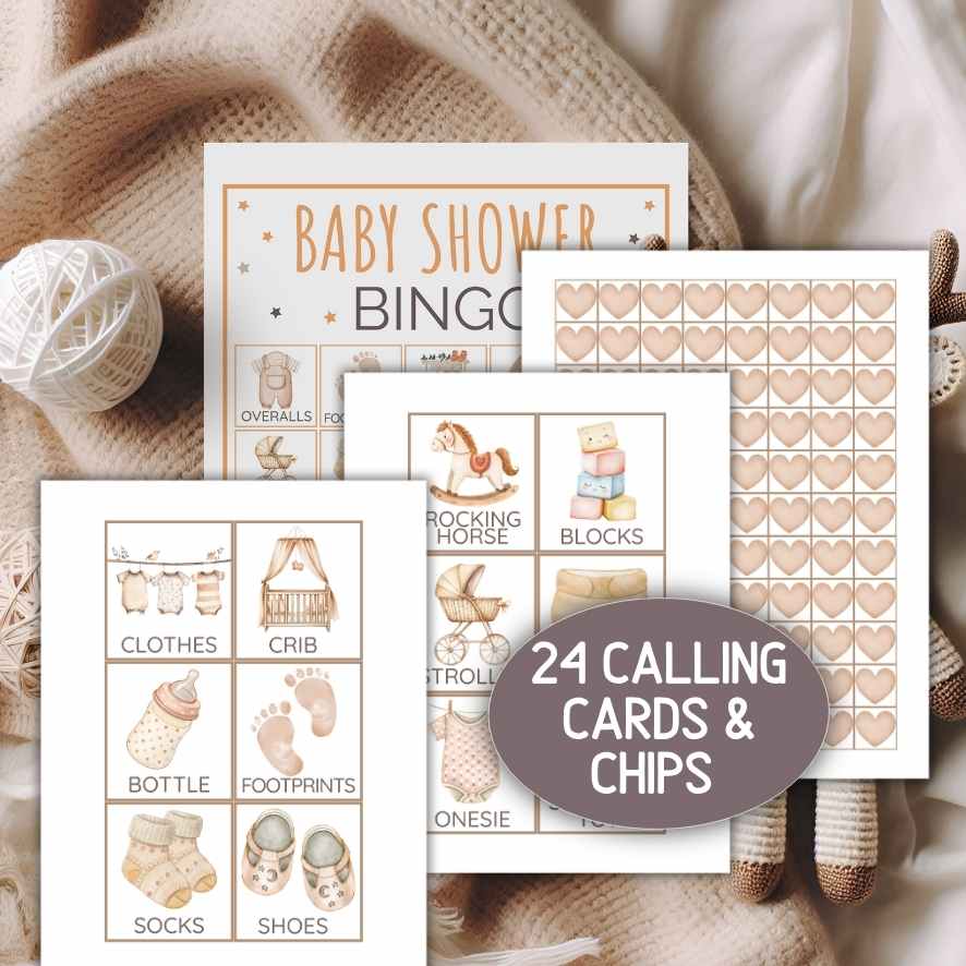 BABY SHOWER BINGO WITH CARDS NEUTRAL - Image 6