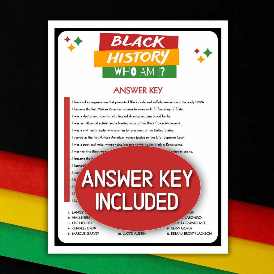 BLACK HISTORY  WHO AM I PRINTABLE - Image 4