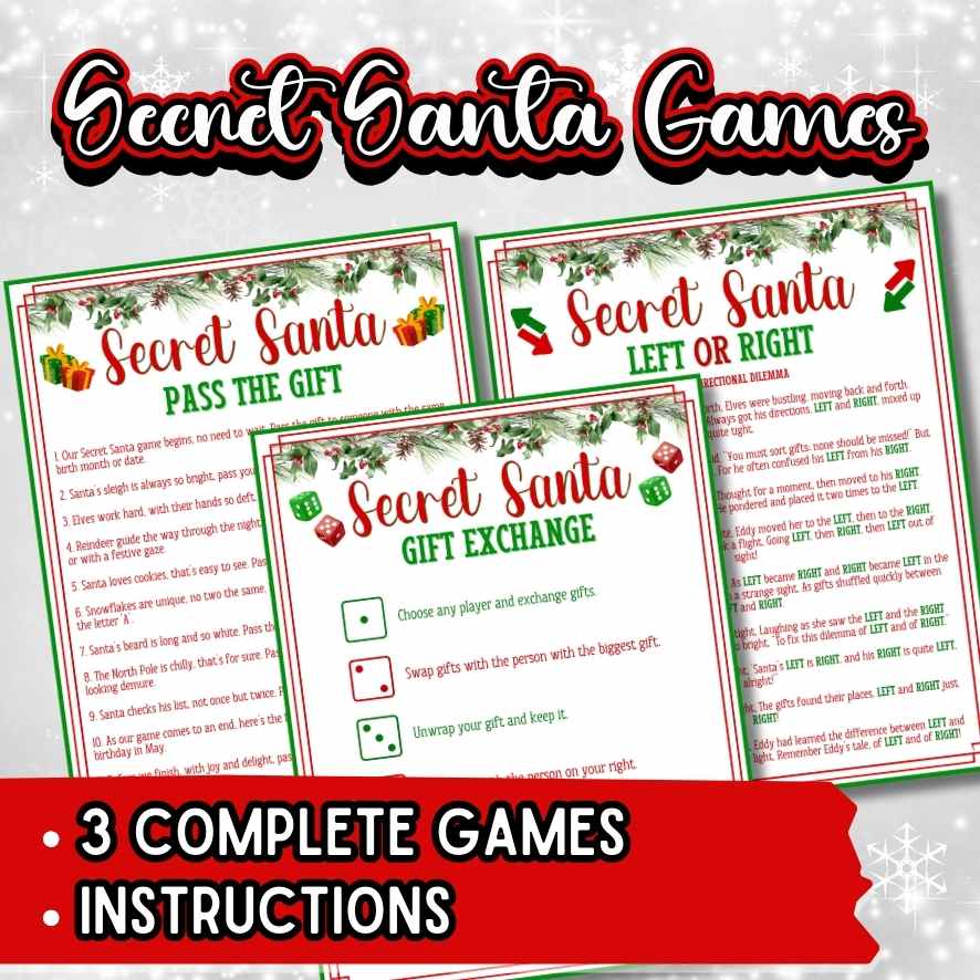 CHRISTMAS SECRET SANTA GIFT EXCHANGE GAMES - Image 3