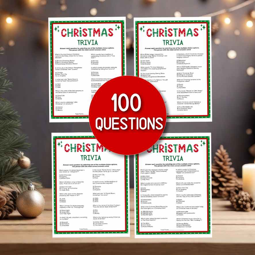 CHRISTMAS TRIVIA GAME PRINTABLE - Image 3