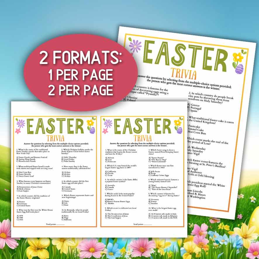 EASTER TRIVIA GAME PRINTABLE - Image 4