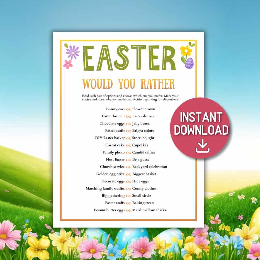 EASTER WOULD YOU RATHER GAME - Image 2