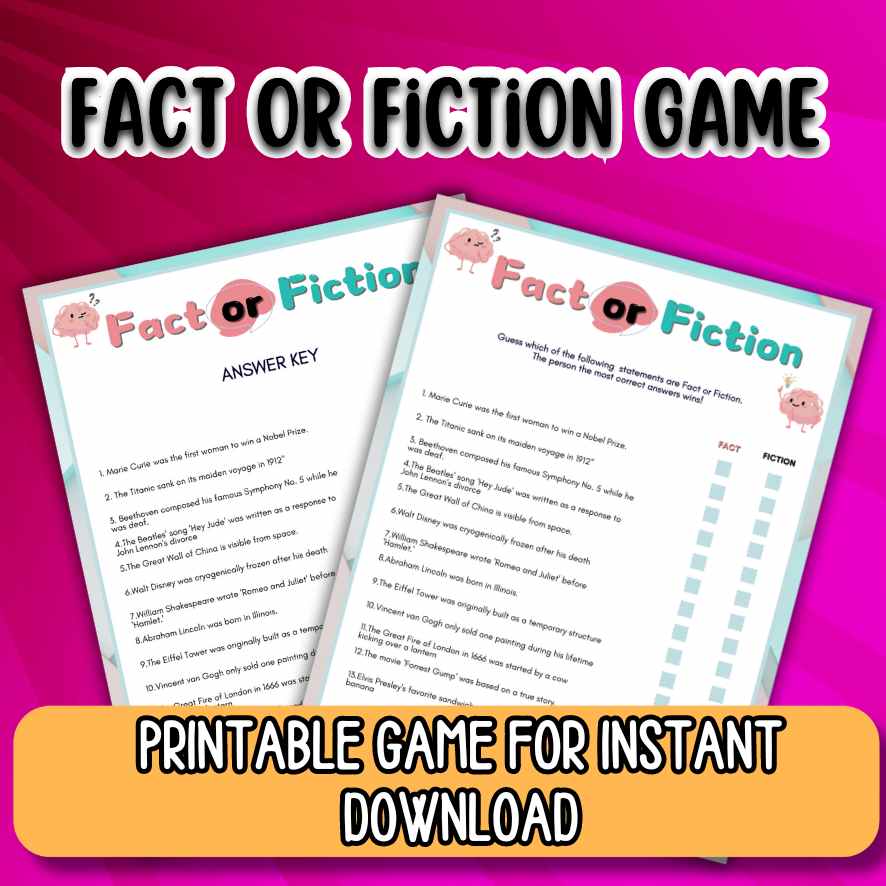 FACT OR FICTION QUESTIONS GAME - Image 4
