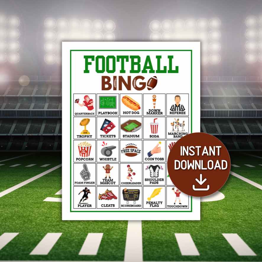 FOOTBALL BINGO GAME-100 CARDS - Image 3