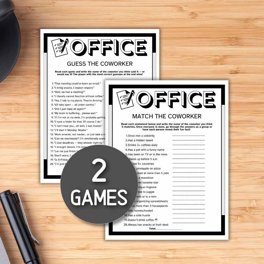 GUESS THE COWORKER GAME PRINTABLE