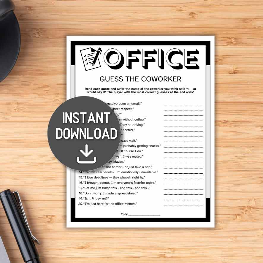 GUESS THE COWORKER GAME PRINTABLE - Image 2