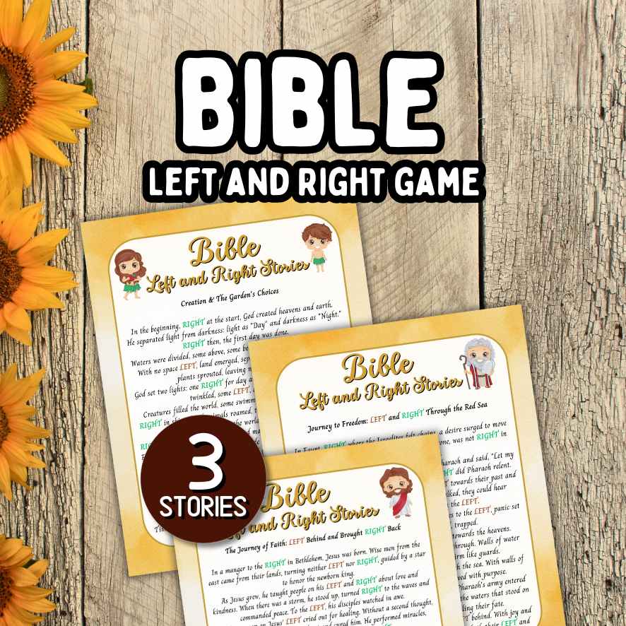 BIBLE LEFT RIGHT STORY PRINTABLE GAME
