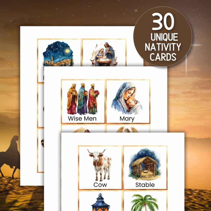 NATIVITY BINGO GAME PRINTABLE 50 CARDS - Image 6