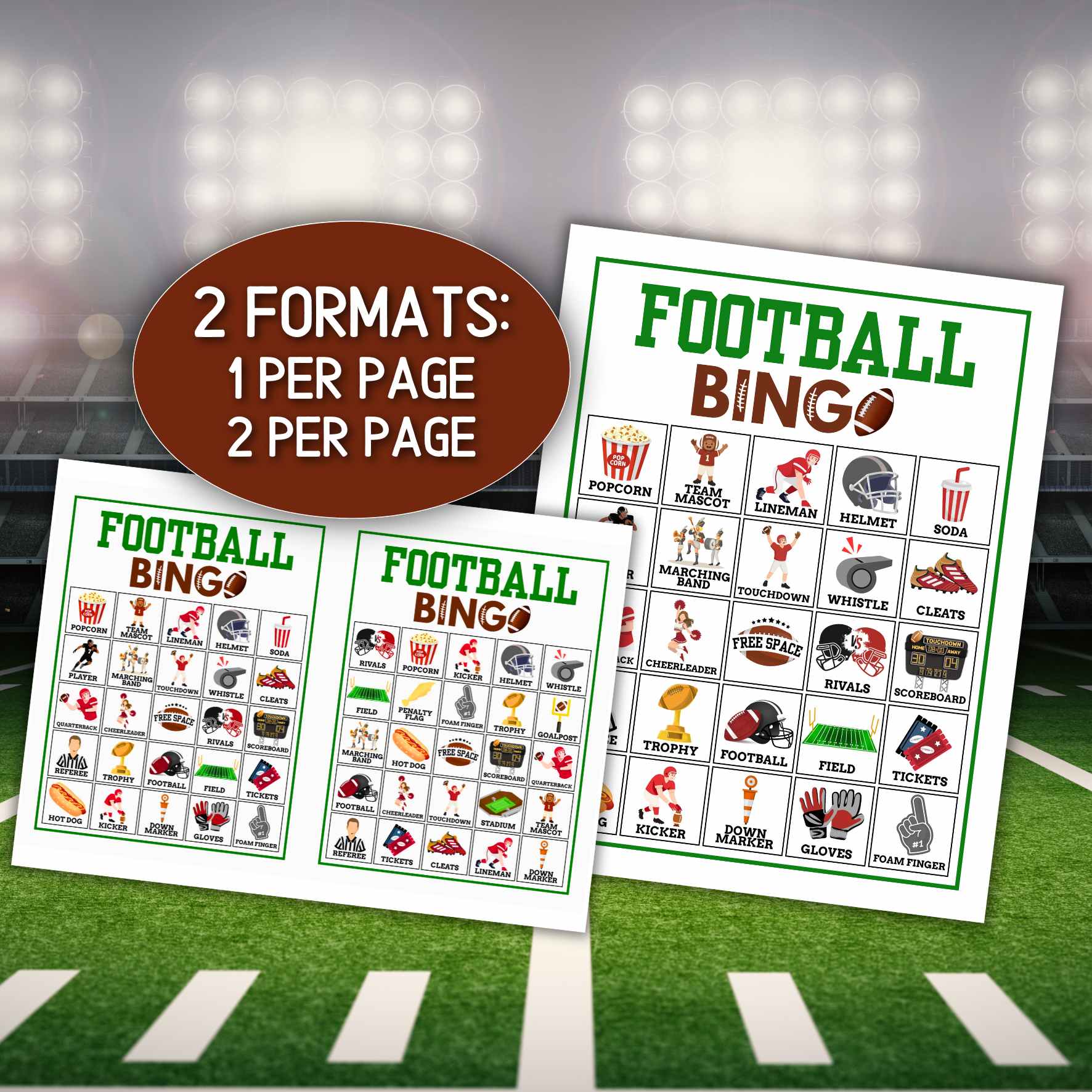 PRINTABLE FOOTBALL BINGO CARDS - Image 7