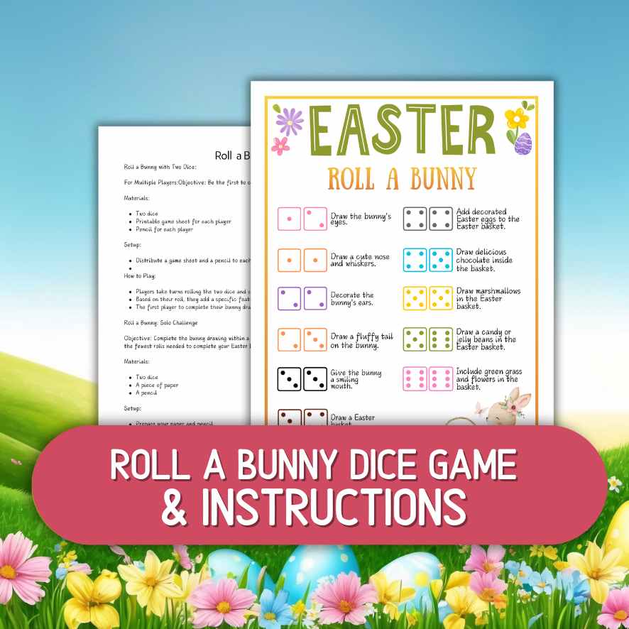 ROLL A BUNNY EASTER DICE GAME - Image 2