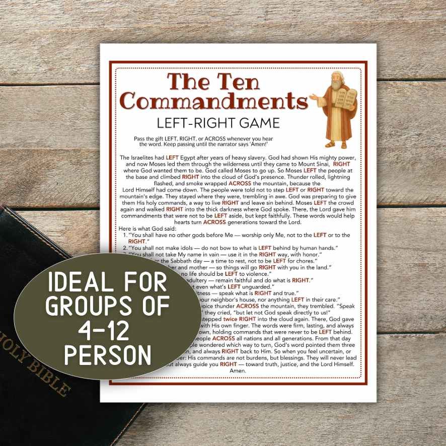 TEN COMMANDMENTS LEFT RIGHT GAME - Image 2