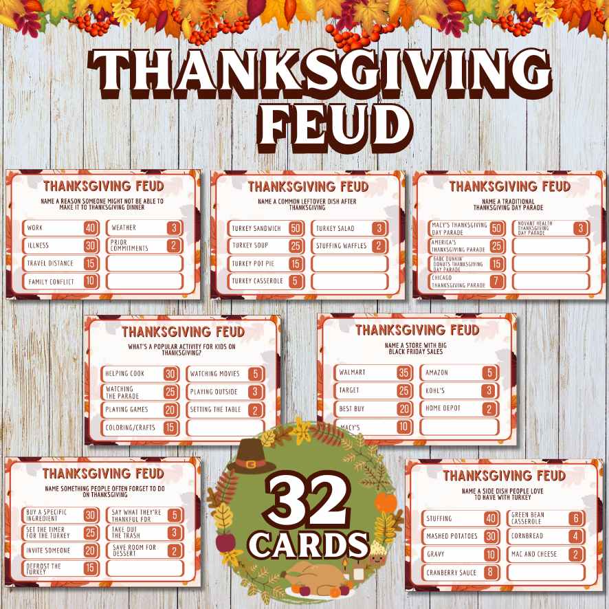 THANKSGIVING FEUD GAME