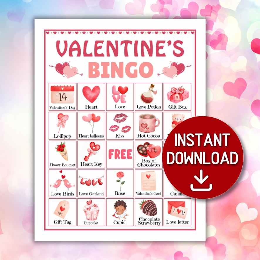 VALENTINES DAY BINGO CARDS PRINTABLE - Image 2