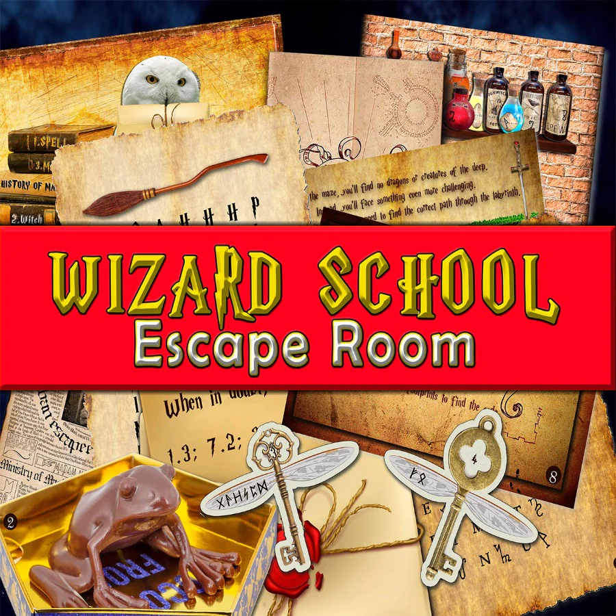 WIZARD SCHOOL ESCAPE ROOM - PRINT AND PLAY